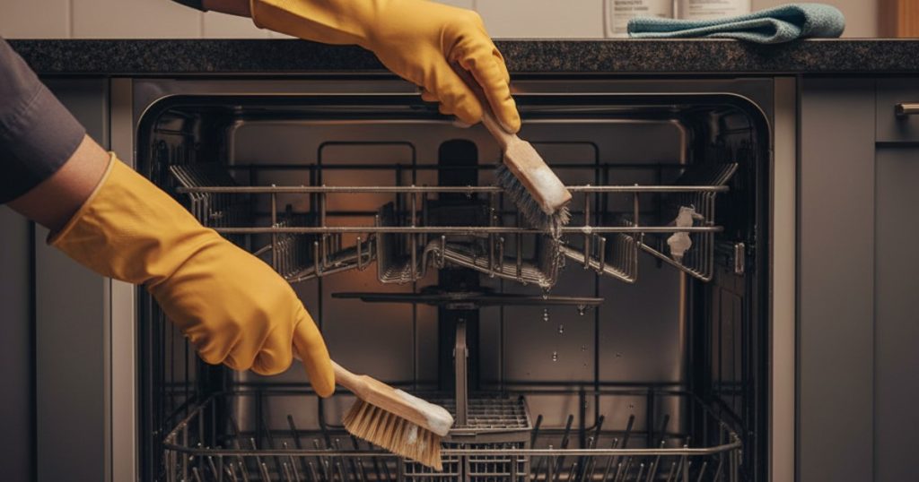 vệ sinh máy rửa bát