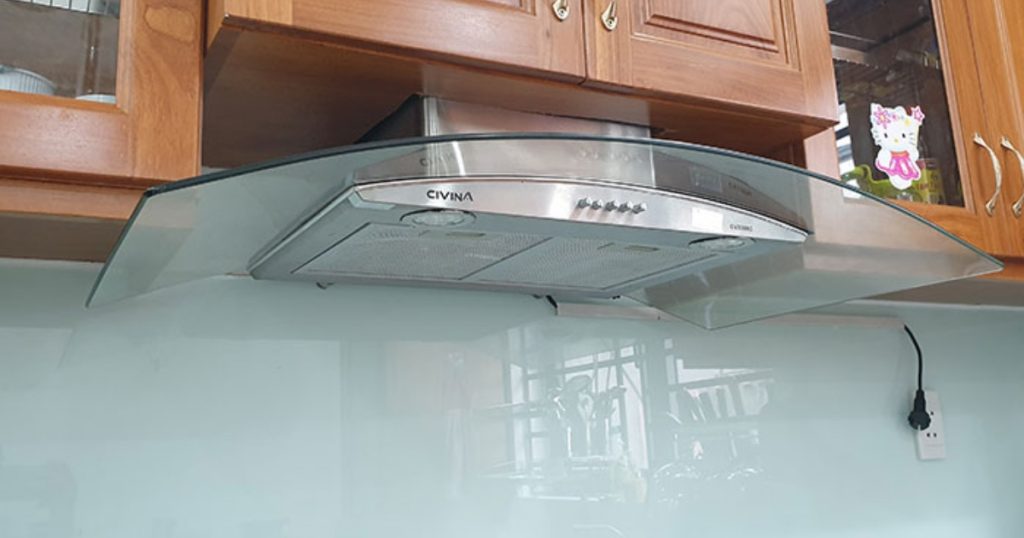 Máy hút mùi kính