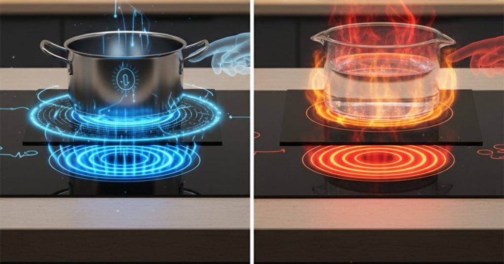 Nguyên lý hoạt động khác nhau giữa bếp từ và bếp hồng ngoại