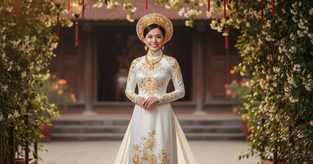 Vietnamese bridal ao dai