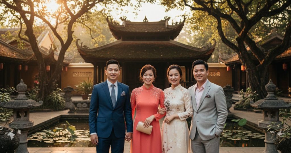 Vietnamese wedding attire for guests