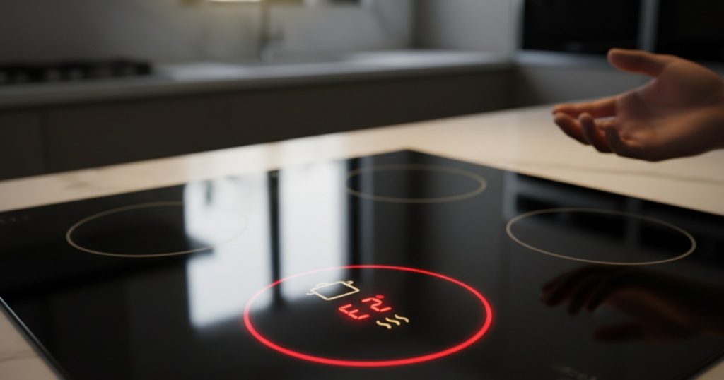 Ý nghĩa của thông báo bếp điện hiện e2 trên màn hình điều khiển