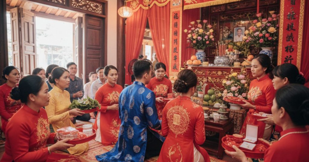 Vietnamese wedding customs the wedding consists of several