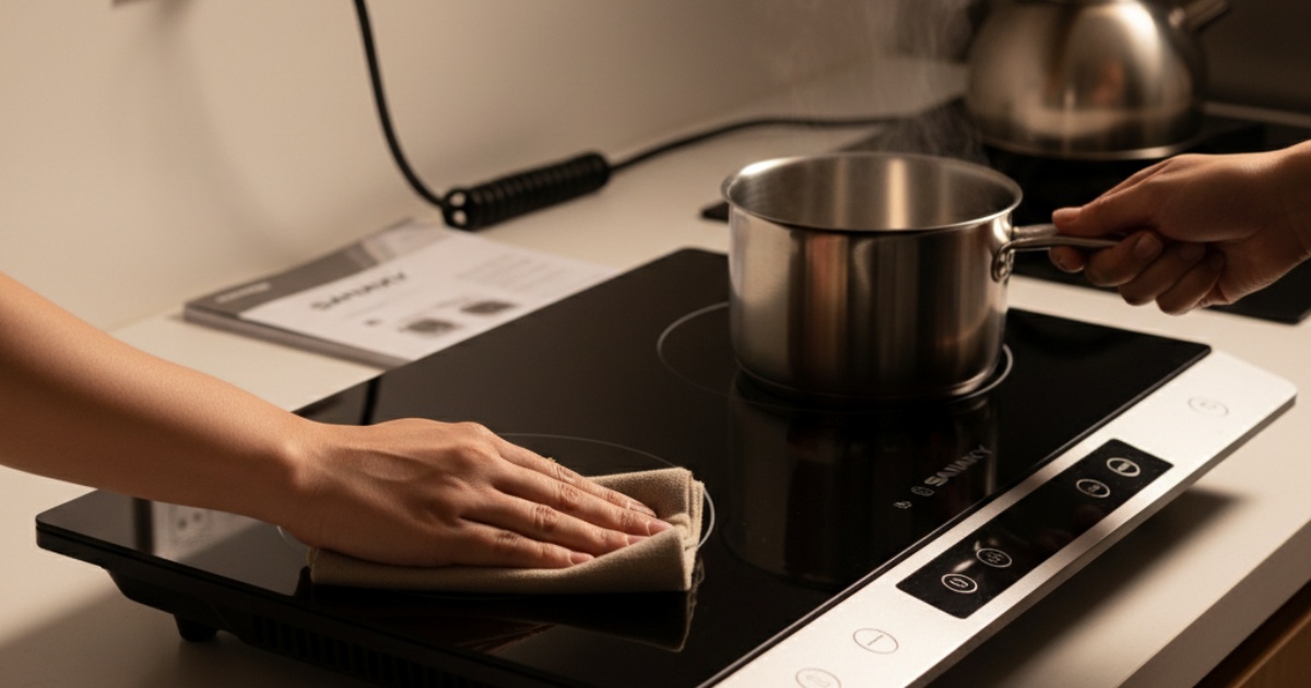 Chuẩn bị trước khi sử dụng bếp từ Sanaky lần đầu