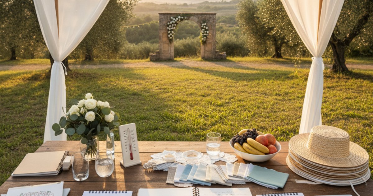 Essential summer wedding planning tips for outdoor ceremonies