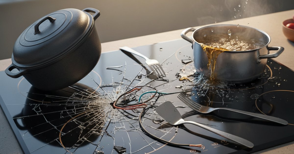 Nguyên nhân phổ biến khiến kính bếp từ bị vỡ