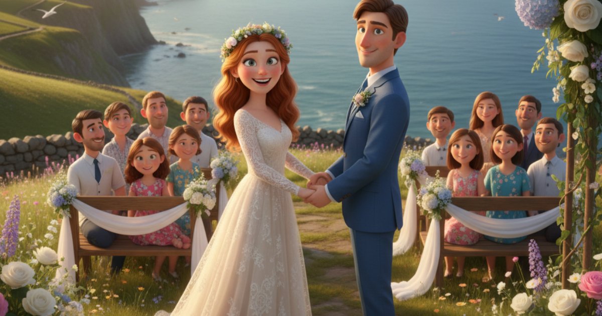 The romantic setting of a summer wedding for the cornish midwife