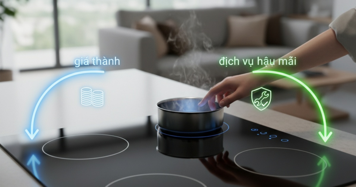 Giá thành và dịch vụ hậu mãi khi mua bếp từ Rapido