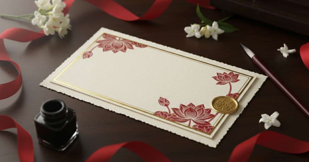 Vietnamese wedding invitation wording template