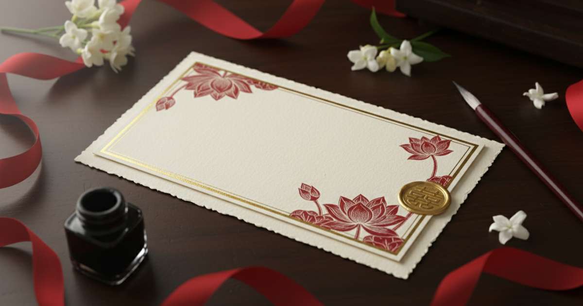 Vietnamese wedding invitation wording template