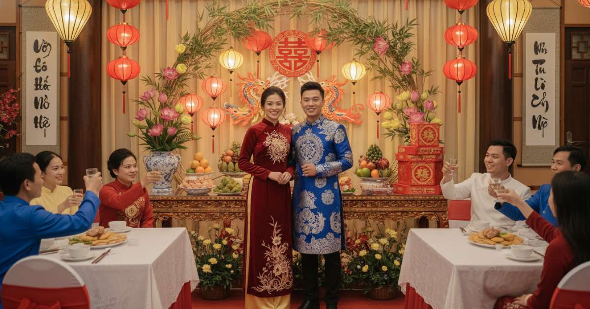 Popular Color Palettes for a Vietnamese Wedding Theme