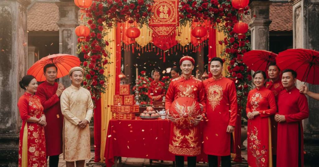 red Vietnamese wedding