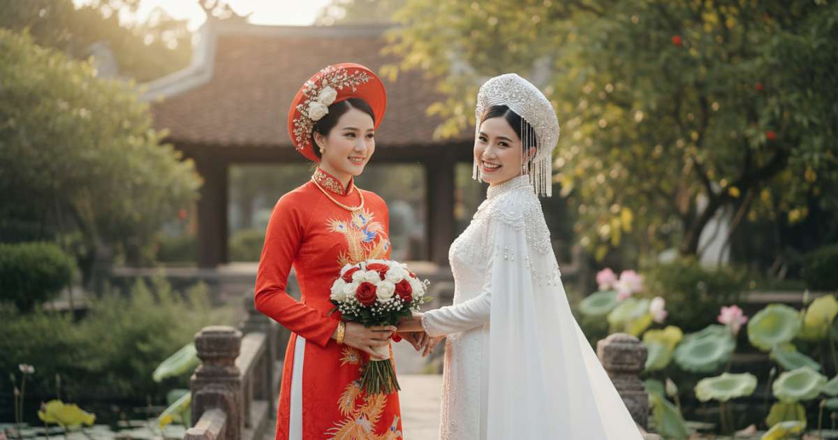 Sacred Rituals Involving Vietnamese Wedding Women