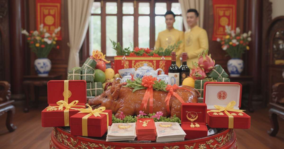 Traditional Offerings Included in Vietnamese wedding traditions gifts