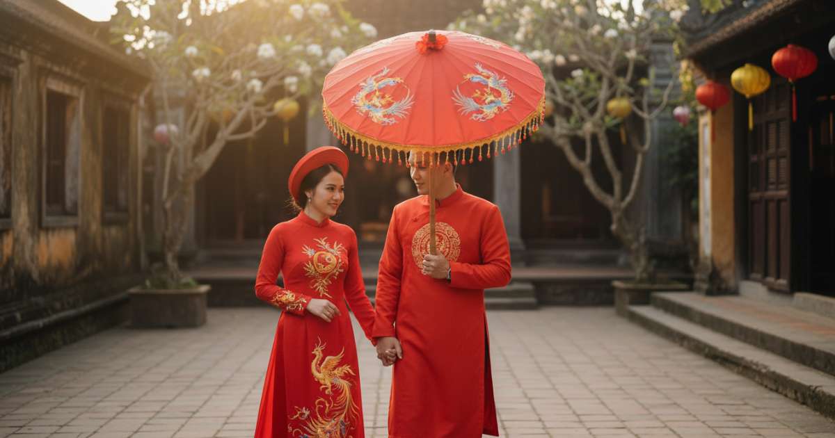 Vietnamese wedding umbrella